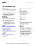Li-Fraumeni Syndrome - Lab Test Directory