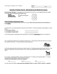 Genetics Problem Set #2 - Monohybrid and Dihybrid Crosses