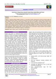 PROGERIA: A REVIEW Review Article