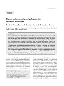 Thyroid autoimmunity and polyglandular endocrine syndromes