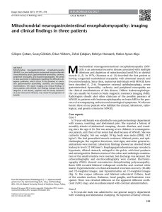 Mitochondrial neurogastrointestinal encephalomyopathy: imaging