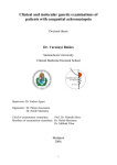 Clinical and molecular genetic examinations of patients with