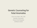 Genetic Counseling - Michigan Sonographers Society