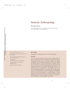 Semiotic Anthropology