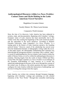 Anthropological Discourse within Los Pasos Perdidos: Contact