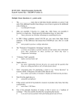 Exam #1 Answer Key – Fall 2007 (Version A)