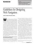 Guidelines for Designing Web Navigation