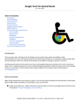 Google Tools for Special Needs