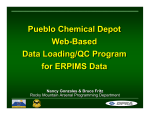 Pueblo Chemical Depot Web-Based Data Loading/QC Program for