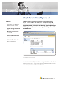 Enterprise Portal in Microsoft Dynamics AX
