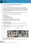 How to use the Google Image search