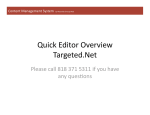 Quick Editor Overview Targeted.Net