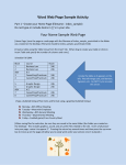 Word Web Page Sample Activity