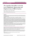 The Angelina Jolie Effect in Jewish Law: Prophylactic Mastectomy