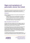 Signs and symptoms of pancreatic cancer fact sheet