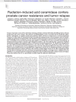 Radiation-induced acid ceramidase confers prostate