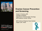 Ovarian Cancer Prevention and Screening