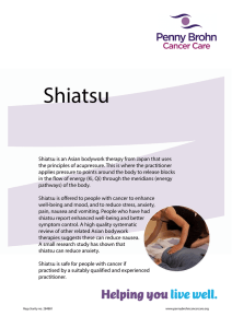 Shiatsu - Penny Brohn UK