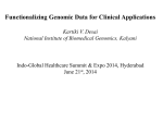 Functionalizing Genomic Data for Clinical Applications Kartiki V