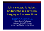 Spinal metastatic lesions: bridging the gap between imaging and