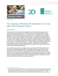 The Delivery of Radical Prostatectomy to Treat Men With Prostate