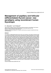 Management of papillary and follicular (differentiated) thyroid cancer: new