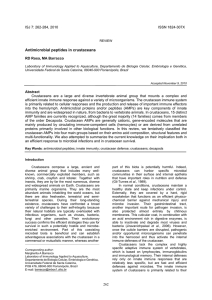 Antimicrobial peptides in crustaceans