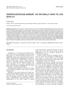 STAPHYLOCOCCUS AUREUS - DO WE REALLY HAVE TO LIVE