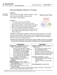 Recurrent Bladder Infections in Females