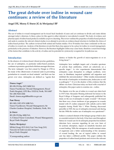 The great debate over iodine in wound care continues: a review of