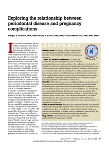 Exploring the relationship between periodontal disease