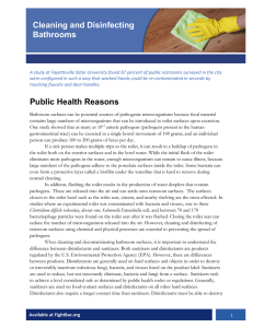 Public Health Reasons Cleaning and Disinfecting Bathrooms