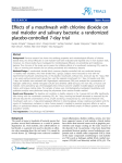 Effects of a mouthwash with chlorine dioxide on oral malodor and