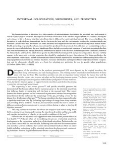 intestinal colonization, microbiota, and probiotics