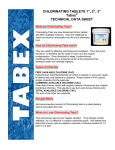 CHLORINATING TABLETS 1”, 2”, 3” Tabex TECHNICAL DATA SHEET