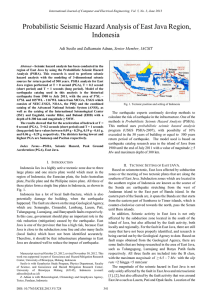 Probabilistic Seismic Hazard Analysis of East Java Region