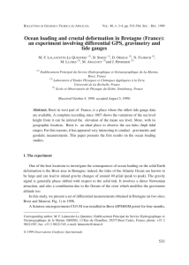 Ocean loading and crustal deformation in Bretagne (France): an