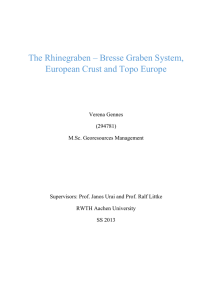 Bresse Graben System, European Crust and Topo Europe