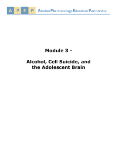 Module 3 - Alcohol, Cell Suicide, and the Adolescent