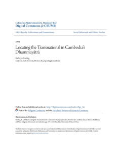 Locating the Transnational in Cambodia`s Dhammayātrā