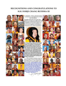 recognitions and congratulations to hh dorje chang buddha iii