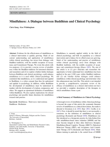 Mindfulness: A Dialogue between Buddhism and Clinical