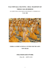 PALI TIPITAKA CHANTING : Oral Tradition of Theravada Buddhism