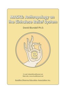 Masks — Anthropology on the Sinhalese Belief System