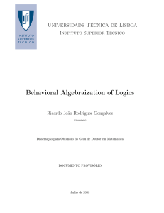 Behavioral Algebraization of Logics