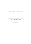 Foundations of Mathematical Thought.