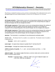 NYS Mathematics Glossary* – Geometry