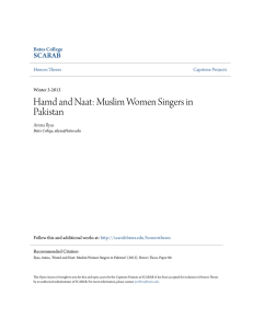 Hamd and Naat: Muslim Women Singers in Pakistan