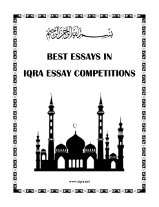 best essays in iqra essay competitions
