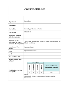 course outline - Shaykh Abu`l Hasan Ali al Nadwi Leadership